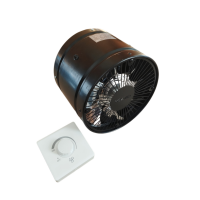Вентилятор HC-198-B осьовий канальний D 200 мм + Регулятор швидкості Classic