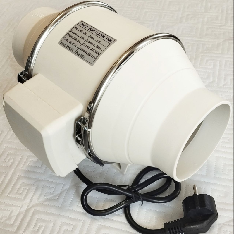 Вентилятор HF-100 канальний D 100 мм змішаного типу