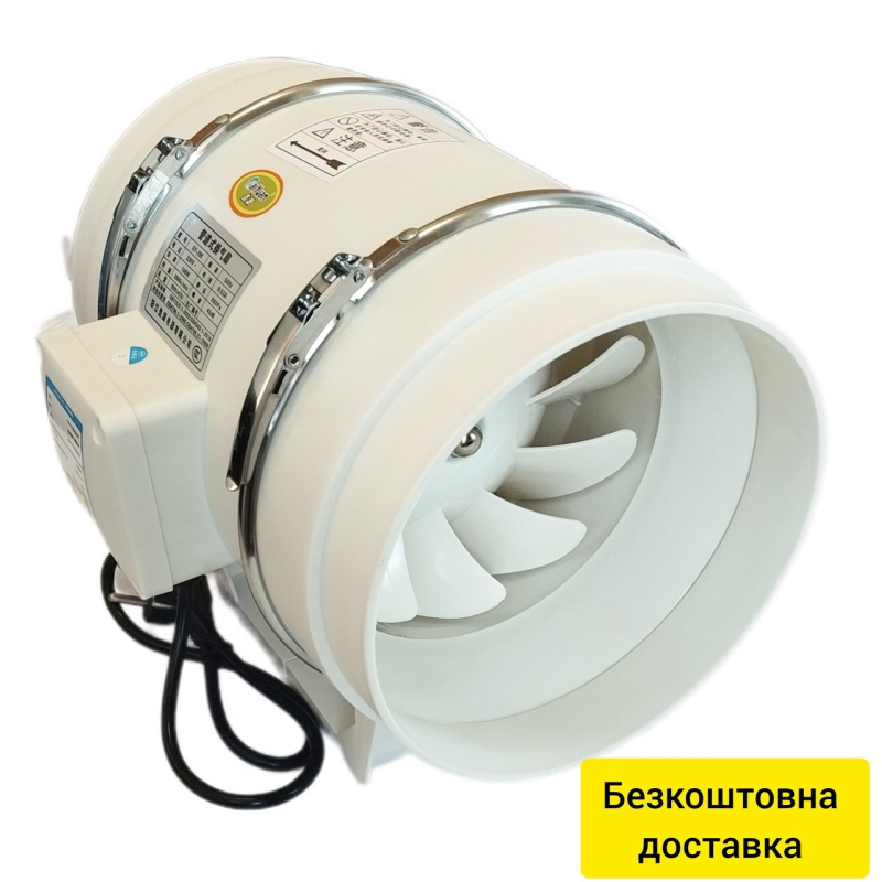 Вентилятор GY-200 канальний D 200 мм змішаного типу