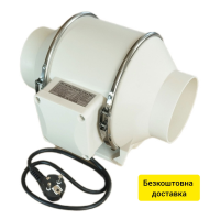 Вентилятор HF-100-1 канальний D 100 мм змішаного типу