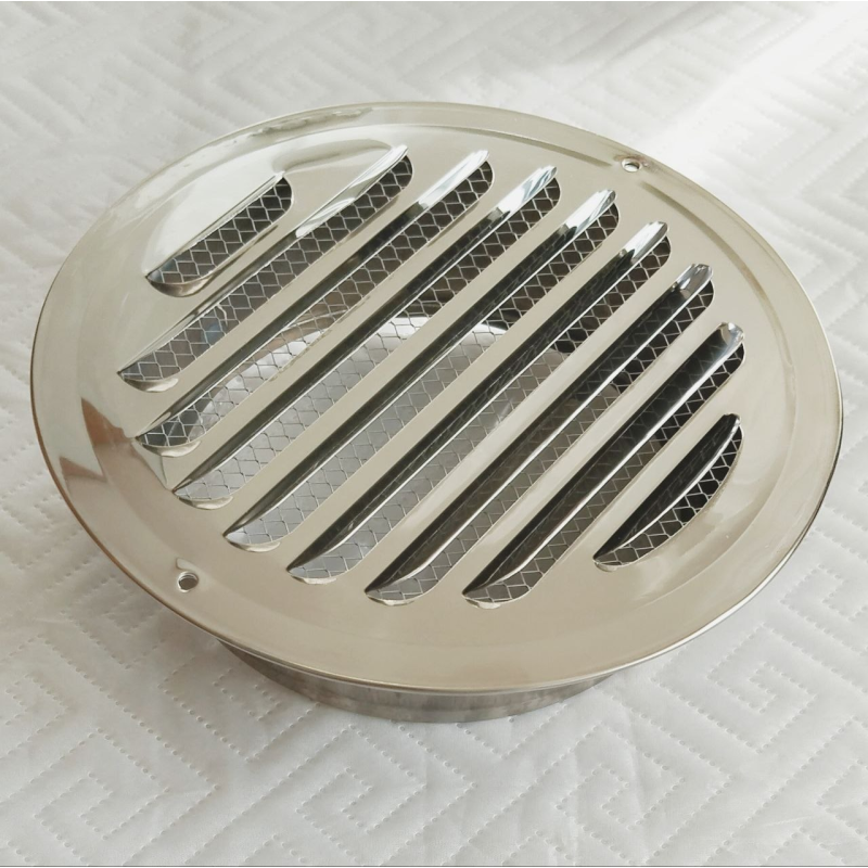 D150 решітка вентиляційна зовнішня дзеркальна н/ж 201